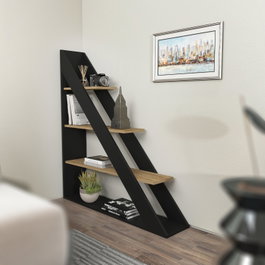 Hanah Home Pisagor Estantería Negro y Roble
